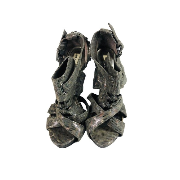 3311 Platform Heels Animal Print Metallic Dance Stripper Studded Rhinestone 10 - Picture 3 of 9